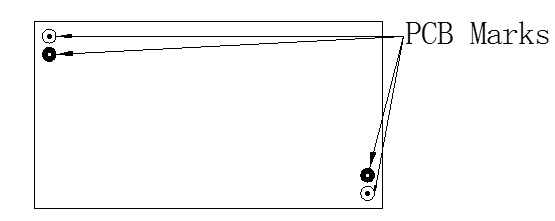 在有貼片的PCB板上，為提高貼片元件的貼裝的準確性，一般要求在貼片層對角端放置兩個校正標記(MarkS)點