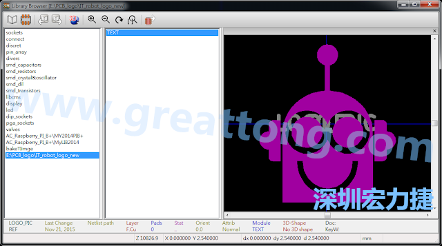 目前這個Library IT_robot_logo_new.mod 只有一個footprint。如何增加更多footprint 到這個library 中呢?